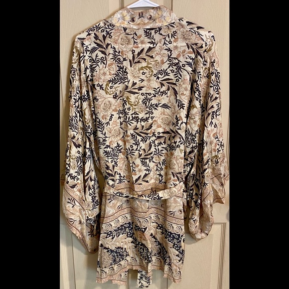NWT Spell Oasis Pearl Kimono Robe M/L short - Picture 5 of 15